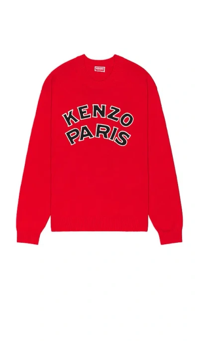 Kenzo Paris Emblem Jumper In Red