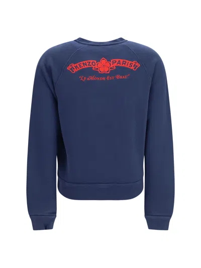 Kenzo Paris Emblem Sweatshirt In Navy