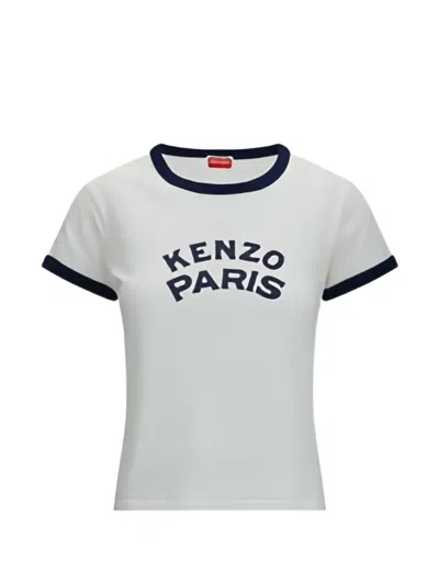Kenzo Logo Printed Crewneck T-shirt In White