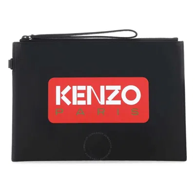 Kenzo Paris Large Clutch Bag In Neutral