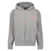 Kenzo Logo-print Cotton Hoodie In Grey