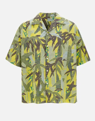 Kenzo Men's Camo Hawaiian Shirt In Green