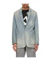 Kenzo Denim Blazer Jacket In Gray