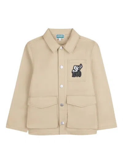 Kenzo Kids' Patch-pocket Jacket In Brown
