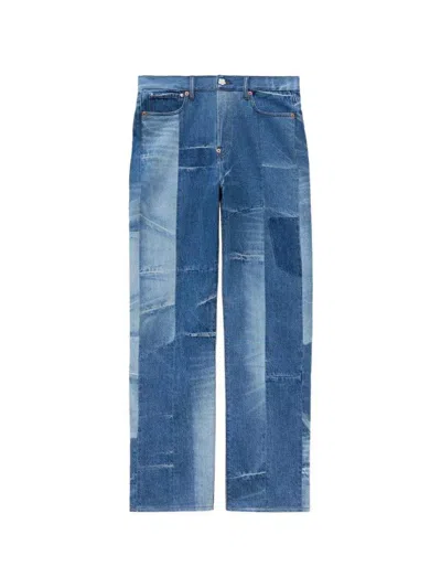Kenzo Patchwork Design Jeans In Blue