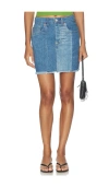 Kenzo Patchwork Short Skirt In Blue