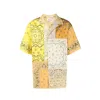 Kenzo Patchwork Bandana Print Short Sleeve Button-up Shirt In Multi