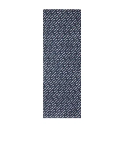 Kenzo Pattern Scarf In Blue