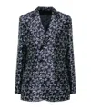 Kenzo Jacquard Blazer Rear Vent In Black