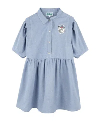 Kenzo Kids' Patterned Dress In Blue