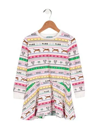 Pre-owned Kenzo Kids' Patterned Dress In Pink