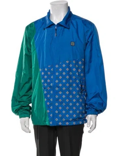 Pre-owned Kenzo Patterned Jacket In Blue/green