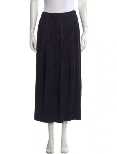 Pre-owned Kenzo Patterned Long Skirt In Black