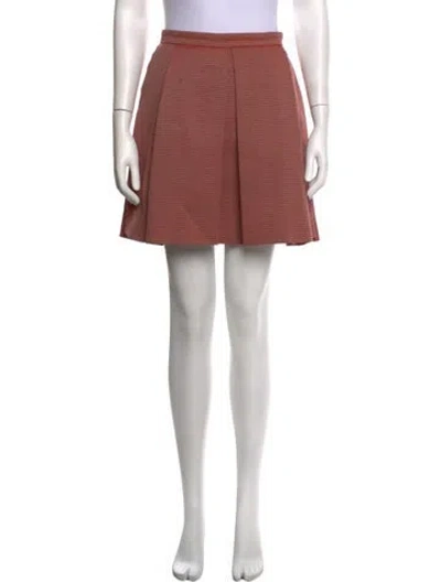 Pre-owned Kenzo Patterned Mini Skirt In Orange