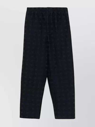 Kenzo Patterned Relaxed Fit Jogging Trousers With Pockets In Blue