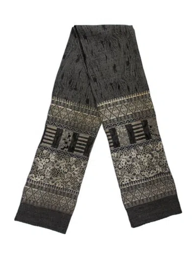 Pre-owned Kenzo Patterned Scarf In Blue