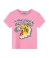 Kenzo Tiger-motif Cotton T-shirt In Pink
