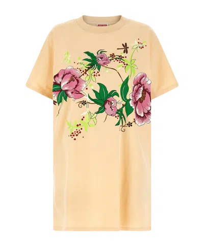 KENZO KENZO PEONIES CREWNECK MINI DRESS