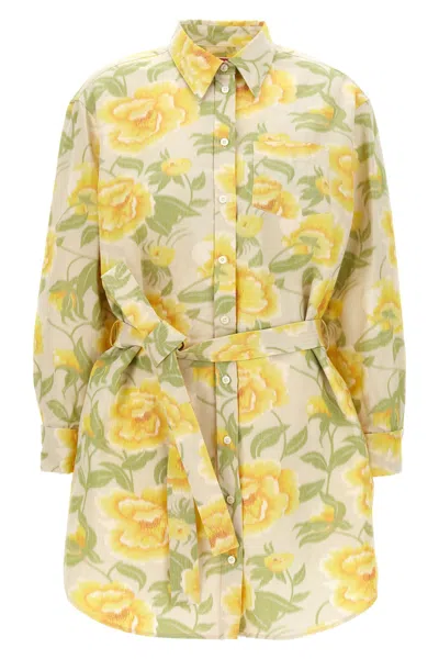 KENZO KENZO ' PEONIES KIMONO SLEEVE' DRESS