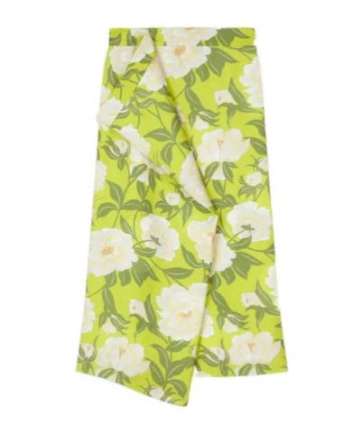 Kenzo ' Peonies' Midi Skirt In Multi