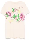 Kenzo Peonies Mini Dress In Neutrals