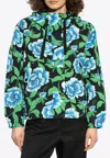 Kenzo Peonies Print Windbreaker Jacket In Multicolor