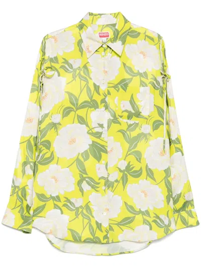 Kenzo ' Peonies' Shirt In White