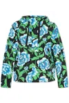Kenzo Peonies Print Windbreaker Jacket In Black
