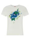 Kenzo Peonies T-shirt In Black