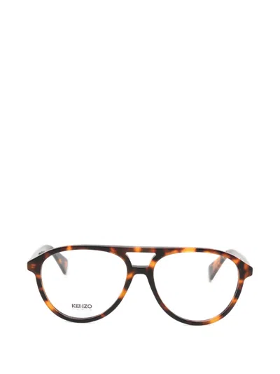 Kenzo Pilot-frame Glasses In Brown