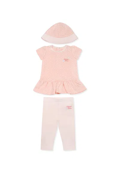 Kenzo Pink Birth Set For Baby Girl With Floral Print
