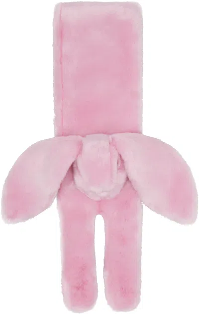 Kenzo Pink Bunny Faux-fur Scarf