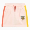 KENZO PINK COTTON SKIRT WITH LOGO PATCH
