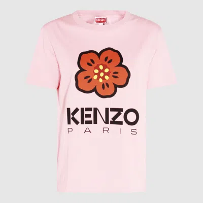 Kenzo Pink Cotton T-shirt In Rose Clair