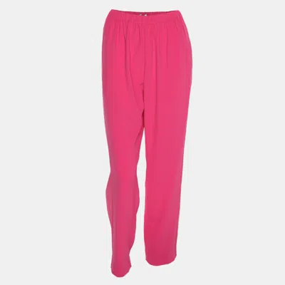 Pre-owned Kenzo Pink Crepe Trouser S