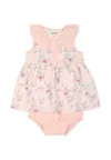 Kenzo Pink Dress For Baby Girl With Logo In Pink