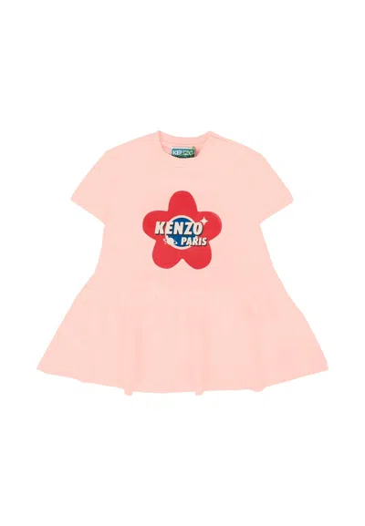 Kenzo Pink Dress For Baby Girl With Poppy