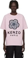 Kenzo Boke Flower Embroidered Oversized Cotton T-shirt Clothing In Neutral