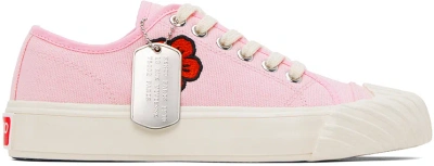 Kenzo Pink  Paris Boke Flower Trainers In Faded Pink