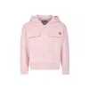 Kenzo Pink Sweatshirt For Girl With K Flower In Pink