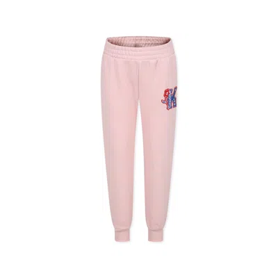 Kenzo Kids' Pink Trousers For Girl With K Flower