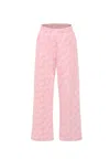 Kenzo Pink Trousers For Girl With Logo In Pink