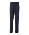 Kenzo Piped-trim Drawstring Waist Trousers In Black