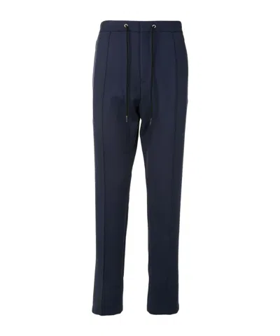 Kenzo Piped-trim Drawstring Waist Trousers In Black