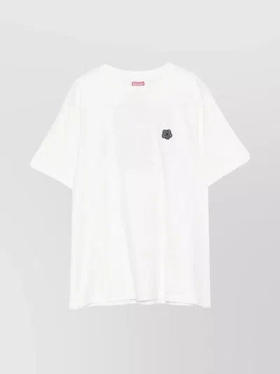 KENZO PLACED RELAX T-SHIRT FLOWER APPLIQUÉ