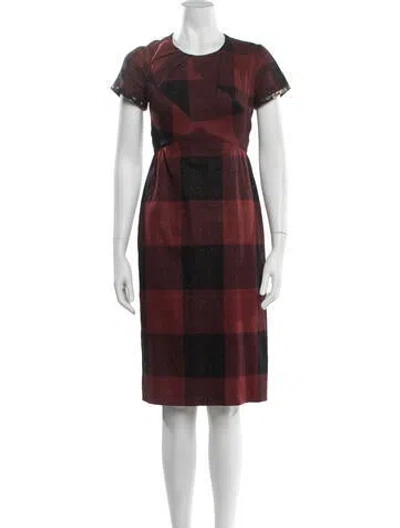 Pre-owned Kenzo Plaid Print Knee-length Dress In Multicolor