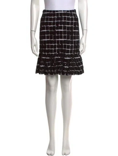 Pre-owned Kenzo Plaid Print Mini Skirt In Black