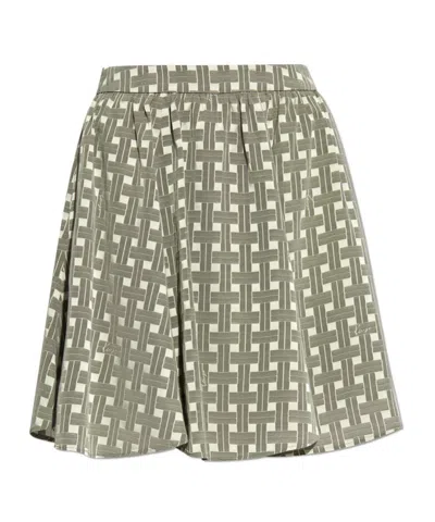 Kenzo Plaid-print Mini Skirt In Gray