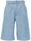 Kenzo Blue  Paris Wide Denim Shorts In Blue