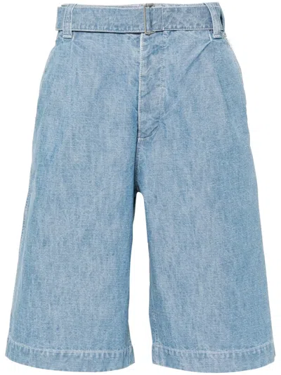 Kenzo Blue  Paris Wide Denim Shorts